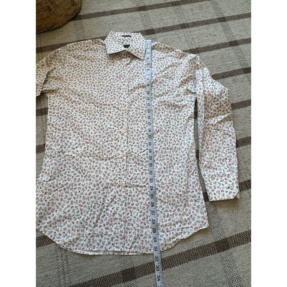 Paul Smith Ditsy Floral Long Sleeve Button Up Shirt Men’s 16 41 Italy Large Pink - Picture 5 of 9